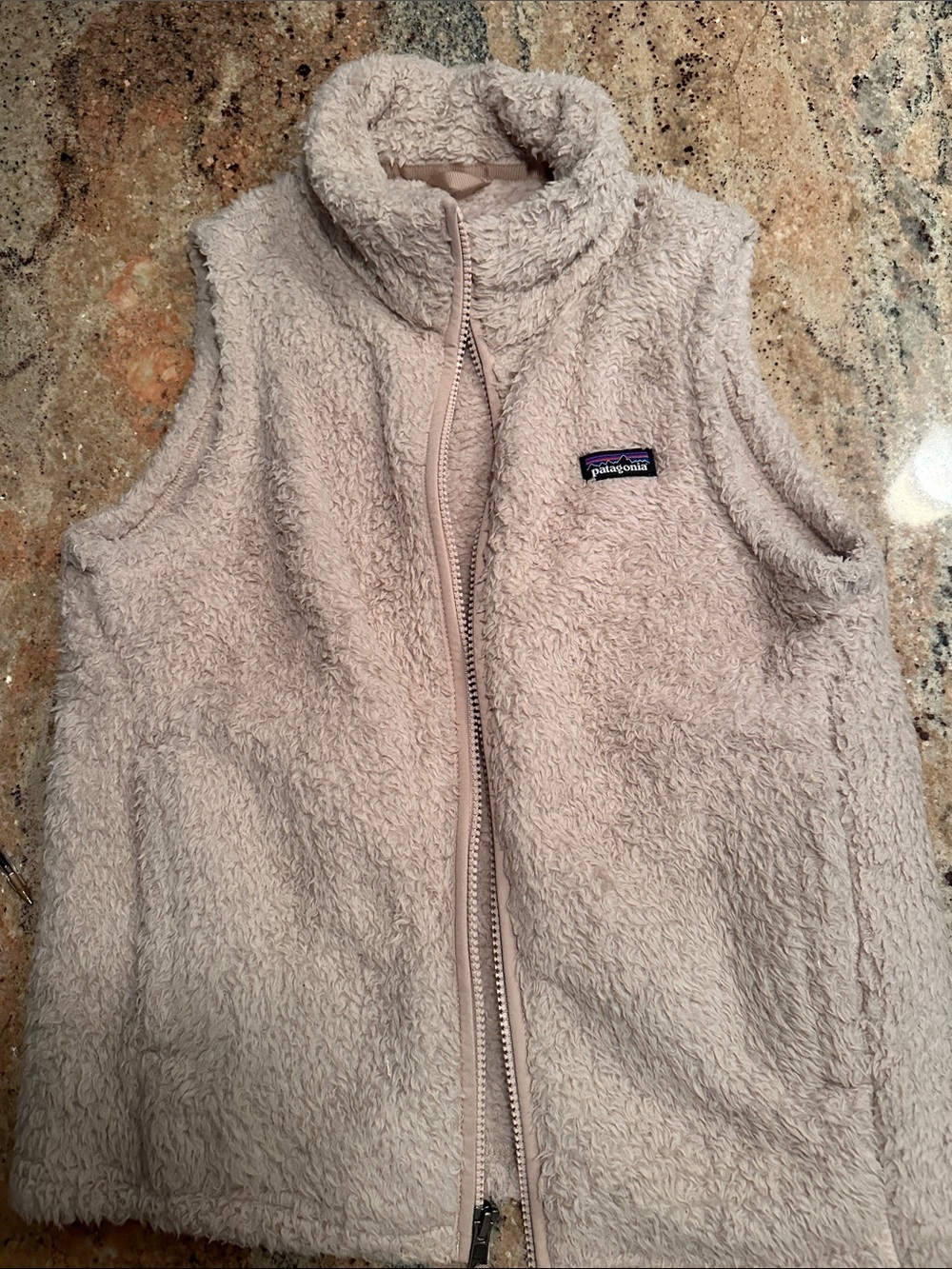 Patagonia Cream Sherpa Fleece Vest for Kids